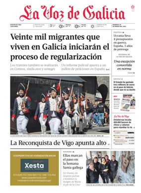 Cover of La Voz de Galicia (Vigo)