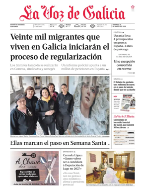 Cover of La Voz de Galicia (Viveiro)