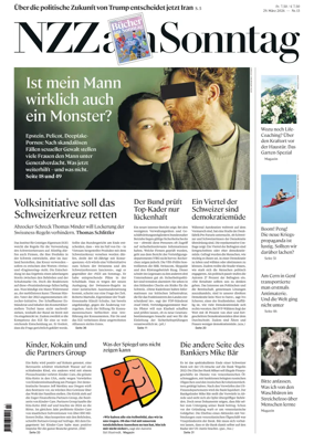 Cover of Neue Zurcher Zeitung Sunday