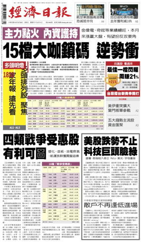 Cover of Economic Daily News (Taiwan)
