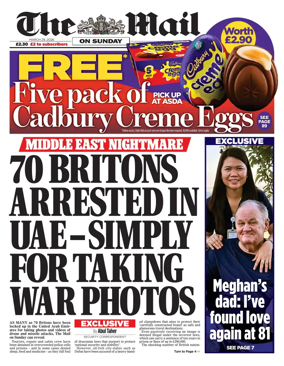 Cover of The Mail on Sunday