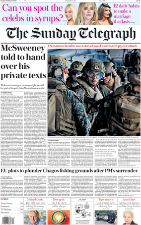 Cover of The Sunday Telegraph