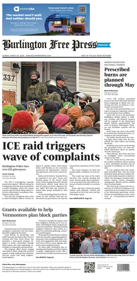 Cover of Burlington Free Press