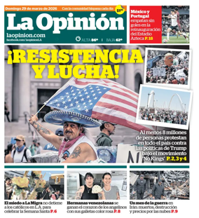 Cover of La Opinion