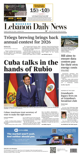 Cover of Lebanon Daily News