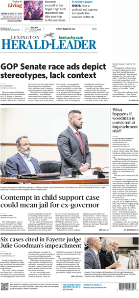 Cover of Lexington Herald-Leader (Sunday)