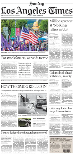 Cover of Los Angeles Times (Sunday)
