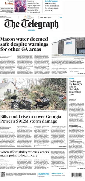 Cover of The Telegraph (Macon) (Sunday)