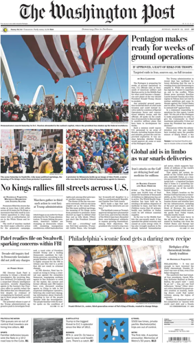 Cover of The Washington Post Sunday