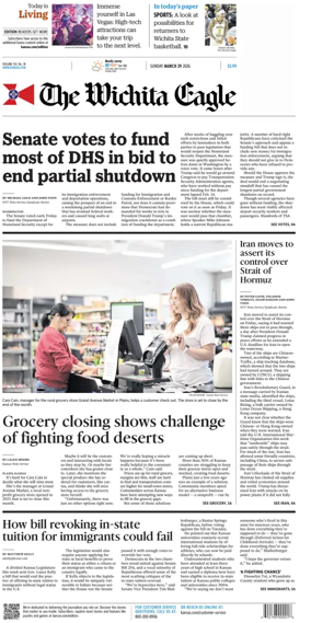 Cover of The Wichita Eagle (Sunday)