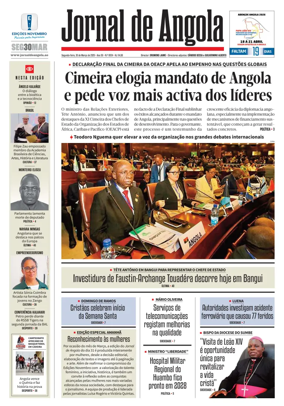Cover of Jornal de Angola