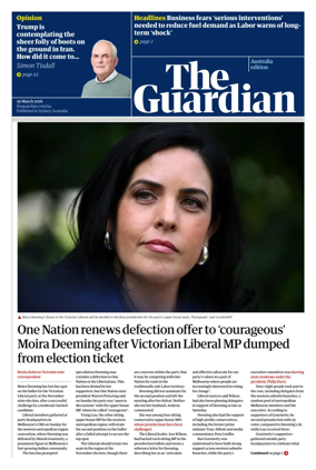 Cover of The Guardian Australia