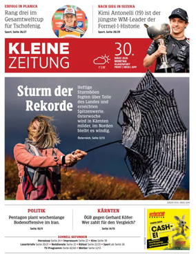 Cover of Kleine Zeitung Kaernten