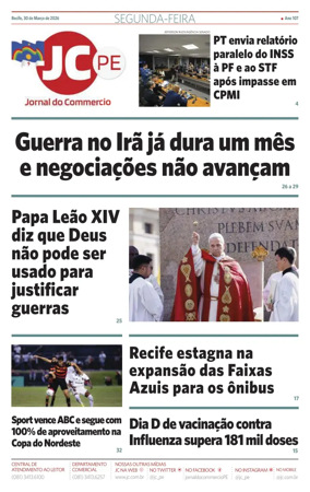 Cover of Jornal do Commercio