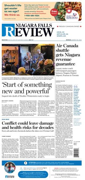 Cover of The Niagara Falls Review