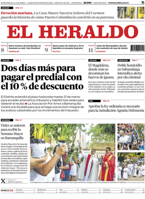 Cover of El Heraldo (Colombia)