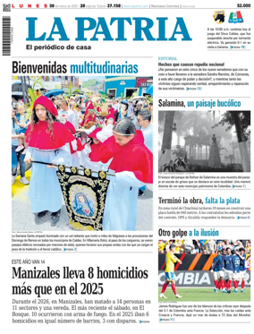 Cover of La Patria (Colombia)