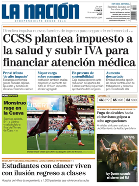 Cover of La Nacion (Costa Rica)