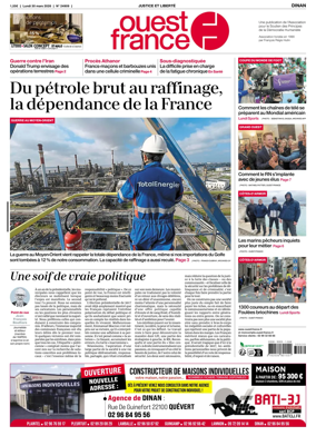 Cover of Ouest France (Dinan)