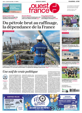 Cover of Ouest-France (Fougeres Vitre)