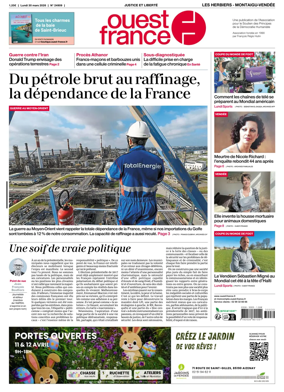 Cover of Ouest France (Les Herbiers / Montaigu)