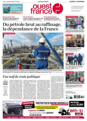 Cover of Ouest France (Loudeac / Rostrenen)