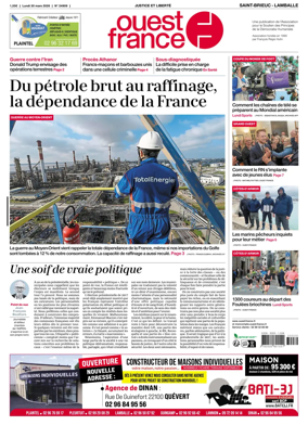 Cover of Ouest-France (Saint-Brieuc Lamballe)