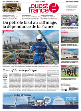 Cover of Ouest France (Saint-Malo)