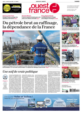 Cover of Ouest France (Vannes)
