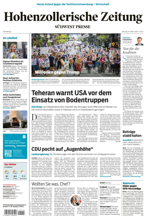 Cover of Hohenzollerische Zeitung