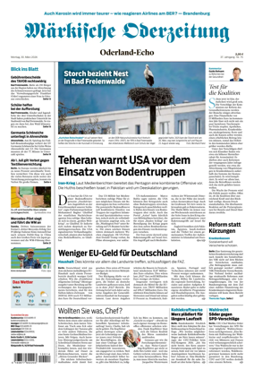 Cover of Markische Oderzeitung Oderland-Echo