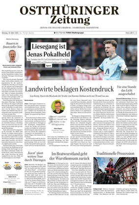 Cover of Ostthuringer Zeitung (Jena)