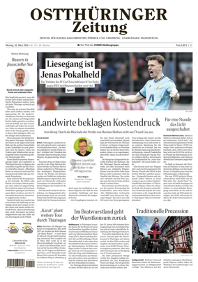 Cover of Ostthuringer Zeitung (Posneck)