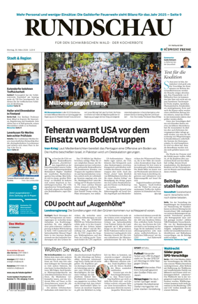 Cover of Rundschau fur den Schwabischen Wald – Der Kocherbote