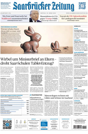 Cover of Saarbruecker Zeitung