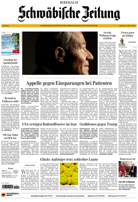 Cover of Schwabische Zeitung (Biberach)