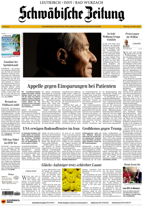 Cover of Schwabische Zeitung (Leutkirch / Isny / Bad Wurzach)