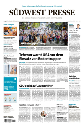 Cover of Sudwest Presse