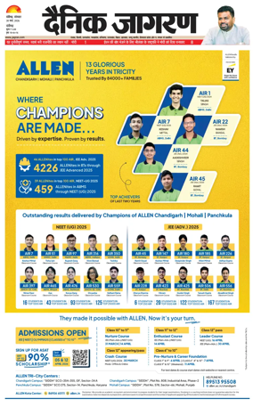 Cover of Dainik Jagran - Chandigarh