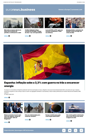 Cover of Euronews Business (Portuguese)