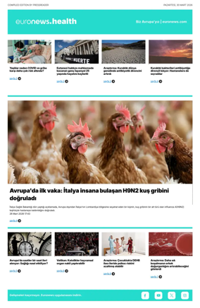 Cover of Euronews Health (Turkish) Compiled Edition