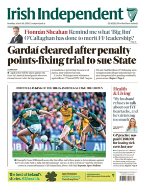 Cover of Irish Independent