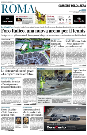 Cover of Corriere della Sera (Roma)