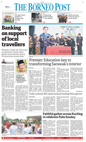 Cover of The Borneo Post (Sarawak)