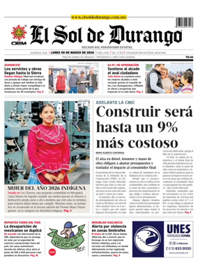 Cover of El Sol de Durango