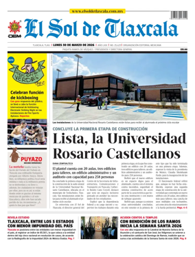 Cover of El Sol de Tlaxcala