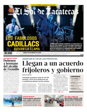 Cover of El Sol de Zacatecas