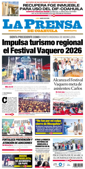 Cover of La Prensa de Coahuila