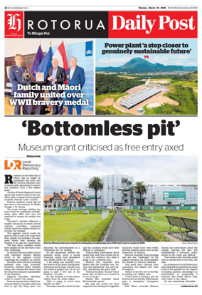 Cover of Rotorua Daily Post