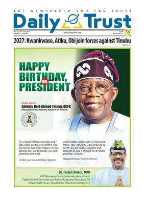Cover of Daily Trust